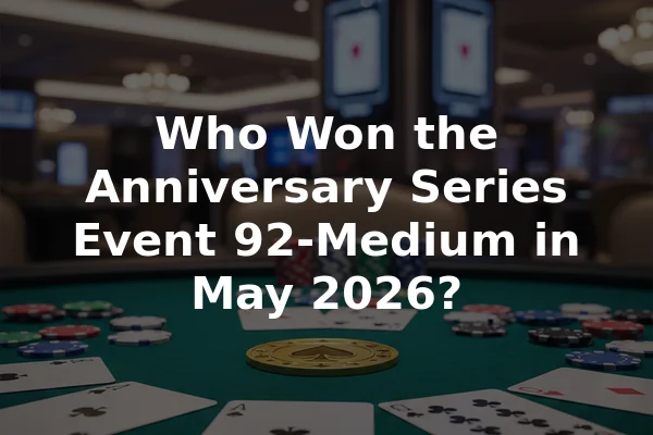 Who Won the Anniversary Series Event 92-Medium in May 2026?