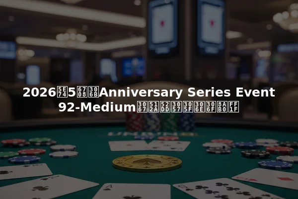 2026年5月にAnniversary Series Event 92-Mediumで優勝したのは誰？