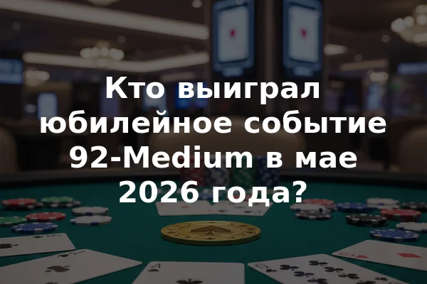 Кто выиграл юбилейное событие 92-Medium в мае 2026 года?