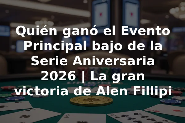 Quién ganó el Evento Principal bajo de la Serie Aniversaria 2026 | La gran victoria de Alen Fillipi