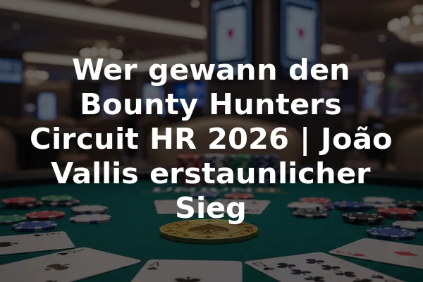 Wer gewann den Bounty Hunters Circuit HR 2026 | João Vallis erstaunlicher Sieg