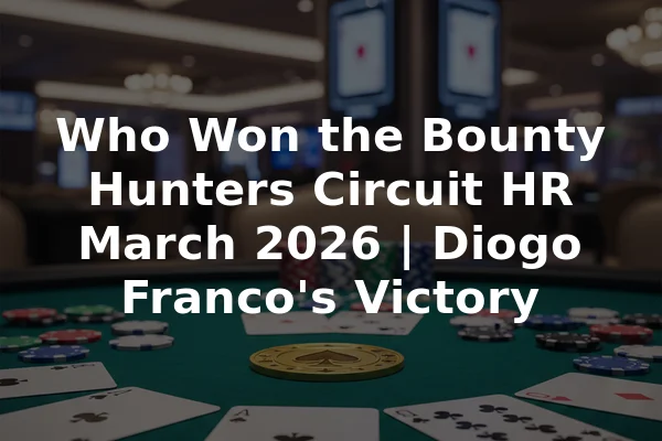 Who Won the Bounty Hunters Circuit HR March 2026 | Diogo Franco's Victory