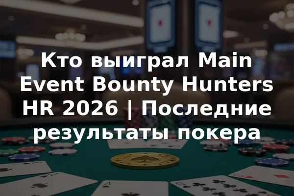 Кто выиграл Main Event Bounty Hunters HR 2026 | Последние результаты покера