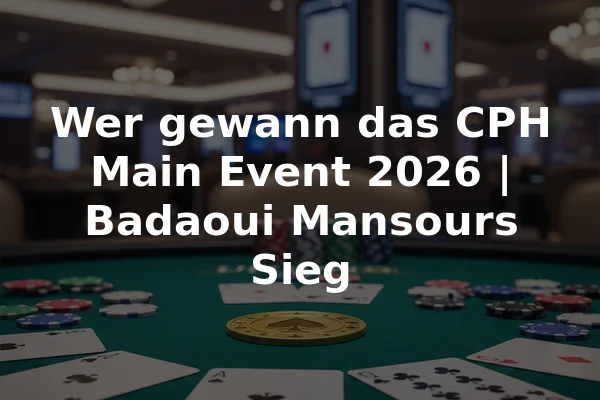 Wer gewann das CPH Main Event 2026 | Badaoui Mansours Sieg