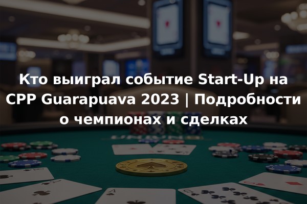 Кто выиграл событие Start-Up на CPP Guarapuava 2023 | Подробности о чемпионах и сделках
