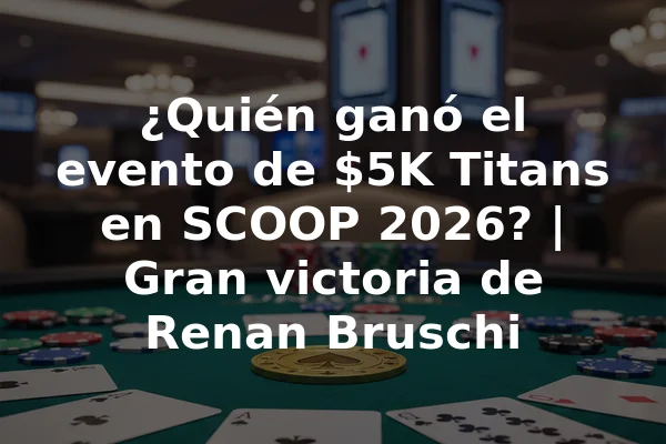 ¿Quién ganó el evento de $5K Titans en SCOOP 2026? | Gran victoria de Renan Bruschi