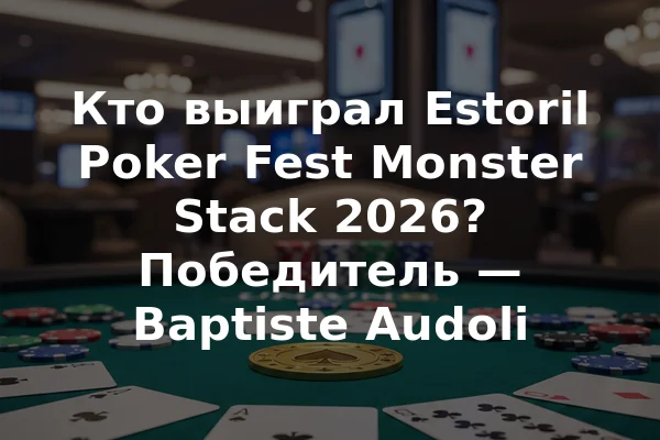 Кто выиграл Estoril Poker Fest Monster Stack 2026? Победитель — Baptiste Audoli