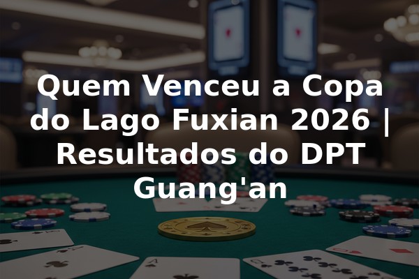 Quem Venceu a Copa do Lago Fuxian 2026 | Resultados do DPT Guang'an