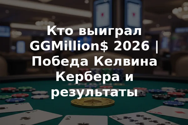 Кто выиграл GGMillion$ 2026 | Победа Келвина Кербера и результаты