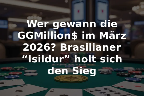 Wer gewann die GGMillion$ im März 2026? Brasilianer “Isildur” holt sich den Sieg