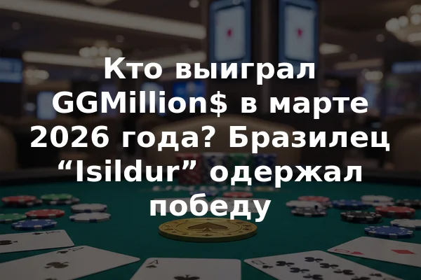 Кто выиграл GGMillion$ в марте 2026 года? Бразилец “Isildur” одержал победу