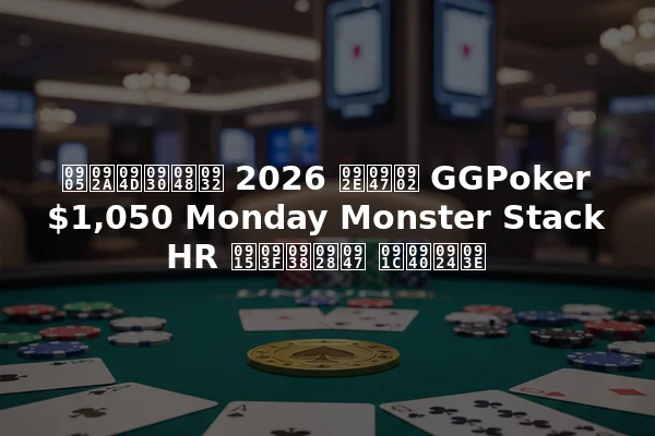 अप्रैल 2026 में GGPoker $1,050 Monday Monster Stack HR किसने जीता