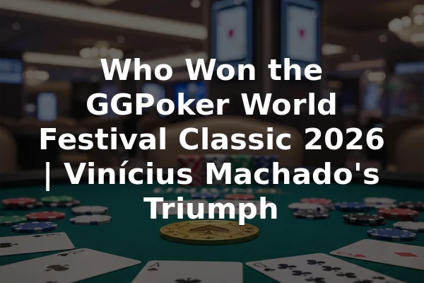 Who Won the GGPoker World Festival Classic 2026 | Vinícius Machado's Triumph