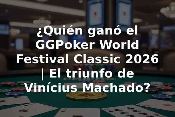 ¿Quién ganó el GGPoker World Festival Classic 2026 | El triunfo de Vinícius Machado?