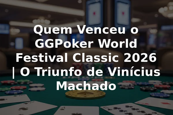 Quem Venceu o GGPoker World Festival Classic 2026 | O Triunfo de Vinícius Machado