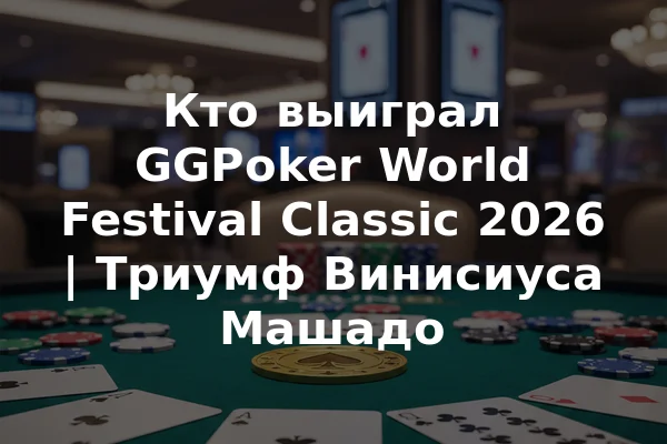 Кто выиграл GGPoker World Festival Classic 2026 | Триумф Винисиуса Машадо