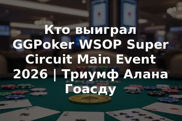 Кто выиграл GGPoker WSOP Super Circuit Main Event 2026 | Триумф Алана Гоасду