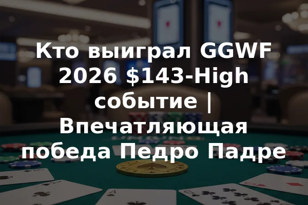 Кто выиграл GGWF 2026 $143-High событие | Впечатляющая победа Педро Падре