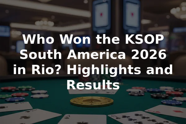 Who Won the KSOP South America 2026 in Rio? Highlights and Results