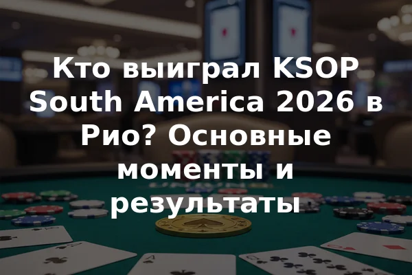 Кто выиграл KSOP South America 2026 в Рио? Основные моменты и результаты