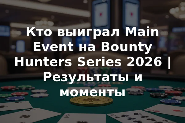 Кто выиграл Main Event на Bounty Hunters Series 2026 | Результаты и моменты