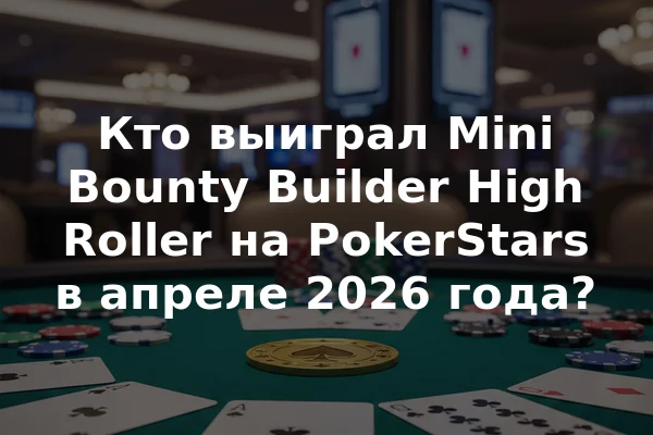 Кто выиграл Mini Bounty Builder High Roller на PokerStars в апреле 2026 года?