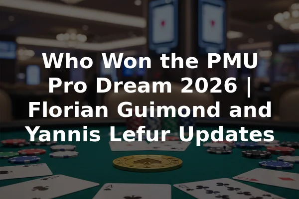 Who Won the PMU Pro Dream 2026 | Florian Guimond and Yannis Lefur Updates