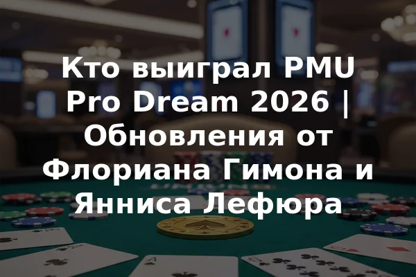 Кто выиграл PMU Pro Dream 2026 | Обновления от Флориана Гимона и Янниса Лефюра