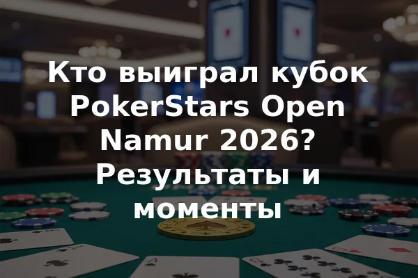 Кто выиграл кубок PokerStars Open Namur 2026? Результаты и моменты
