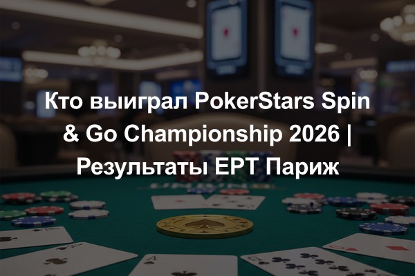 Кто выиграл PokerStars Spin & Go Championship 2026 | Результаты EPT Париж