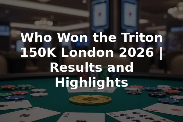 Who Won the Triton 150K London 2026 | Results and Highlights