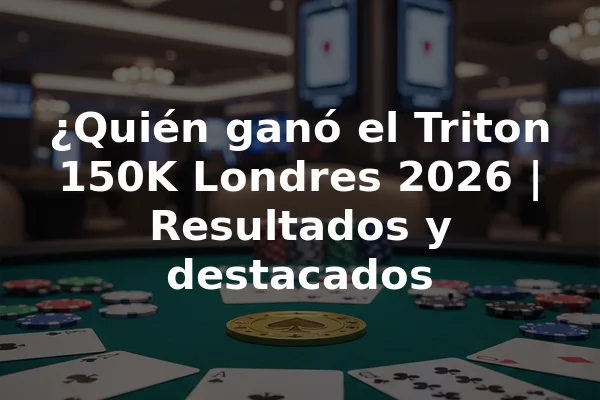 ¿Quién ganó el Triton 150K Londres 2026 | Resultados y destacados