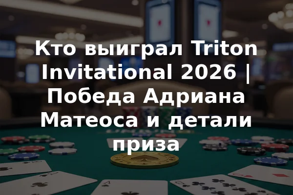 Кто выиграл Triton Invitational 2026 | Победа Адриана Матеоса и детали приза
