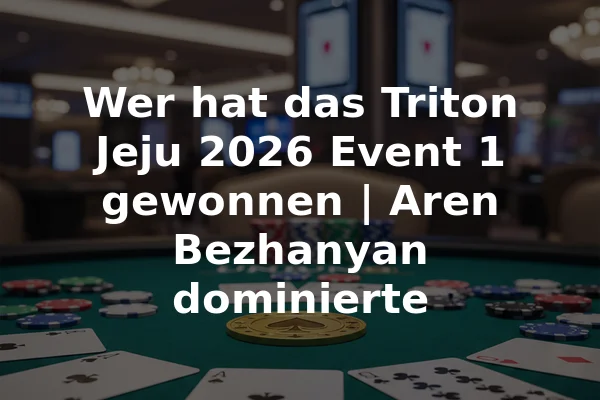 Wer hat das Triton Jeju 2026 Event 1 gewonnen | Aren Bezhanyan dominierte