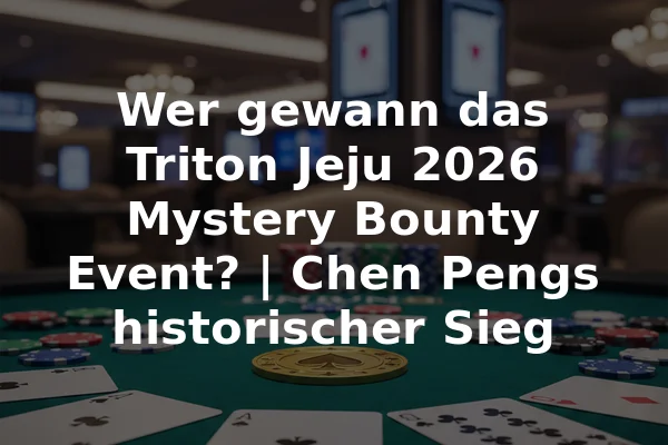 Wer gewann das Triton Jeju 2026 Mystery Bounty Event? | Chen Pengs historischer Sieg