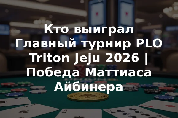 Кто выиграл Главный турнир PLO Triton Jeju 2026 | Победа Маттиаса Айбинера