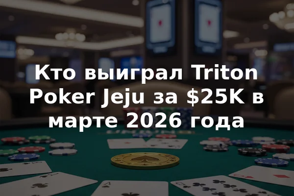 Кто выиграл Triton Poker Jeju за $25K в марте 2026 года