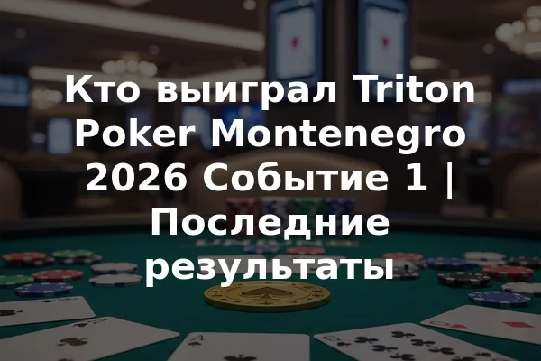 Кто выиграл Triton Poker Montenegro 2026 Событие 1 | Последние результаты