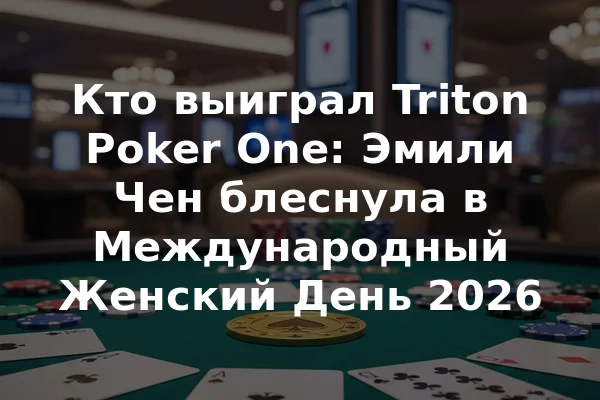 Кто выиграл Triton Poker One: Эмили Чен блеснула в Международный Женский День 2026