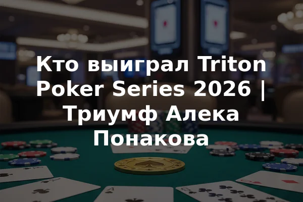 Кто выиграл Triton Poker Series 2026 | Триумф Алека Понакова