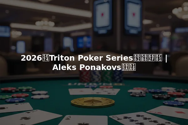 2026年Triton Poker Series赢家是谁 | Aleks Ponakovs夺冠
