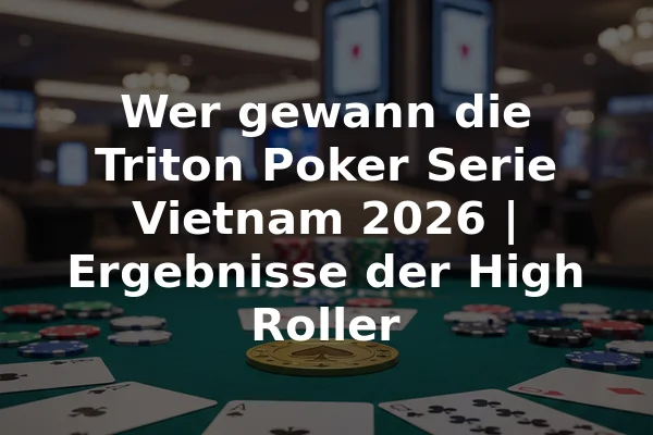 Wer gewann die Triton Poker Serie Vietnam 2026 | Ergebnisse der High Roller