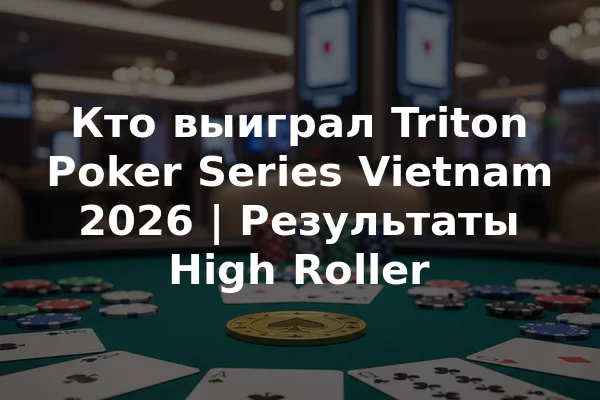 Кто выиграл Triton Poker Series Vietnam 2026 | Результаты High Roller