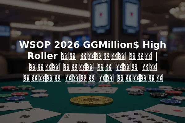 WSOP 2026 GGMillion$ High Roller का विजेता कौन | नसीम सलेम की जीत और फाइनल टेबल के परिणाम