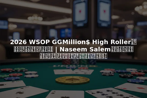 2026 WSOP GGMillion$ High Rollerで誰が勝ったのか | Naseem Salemの勝利とファイナルテーブルの結果
