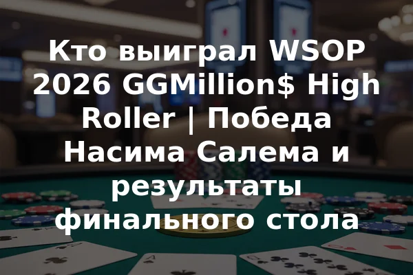 Кто выиграл WSOP 2026 GGMillion$ High Roller | Победа Насима Салема и результаты финального стола