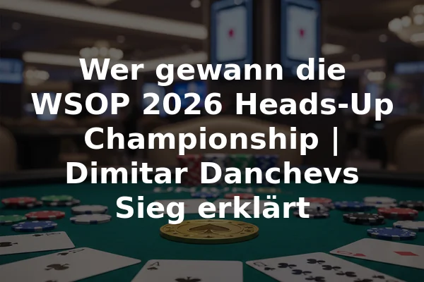 Wer gewann die WSOP 2026 Heads-Up Championship | Dimitar Danchevs Sieg erklärt