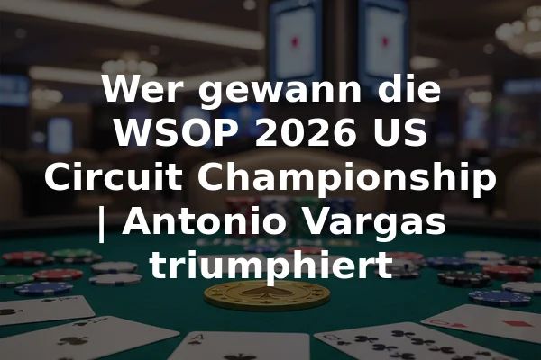 Wer gewann die WSOP 2026 US Circuit Championship | Antonio Vargas triumphiert