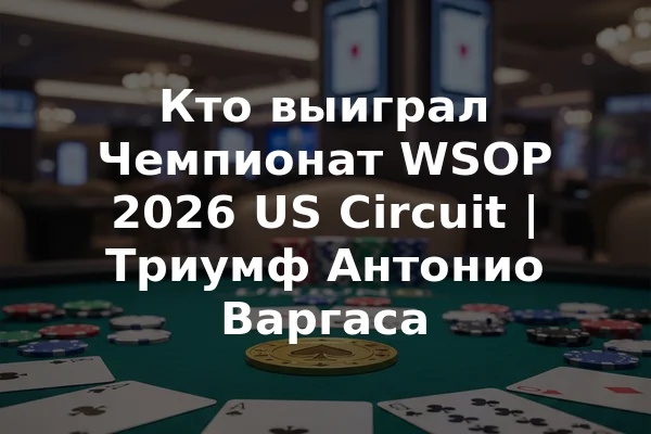 Кто выиграл Чемпионат WSOP 2026 US Circuit | Триумф Антонио Варгаса