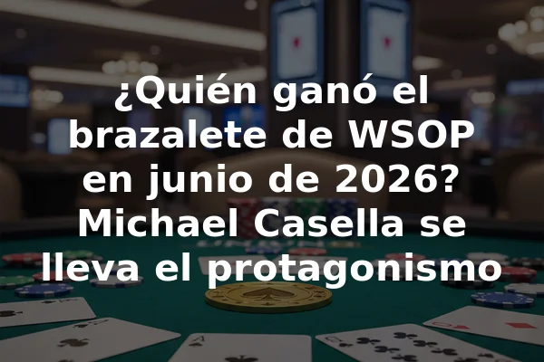 ¿Quién ganó el brazalete de WSOP en junio de 2026? Michael Casella se lleva el protagonismo
